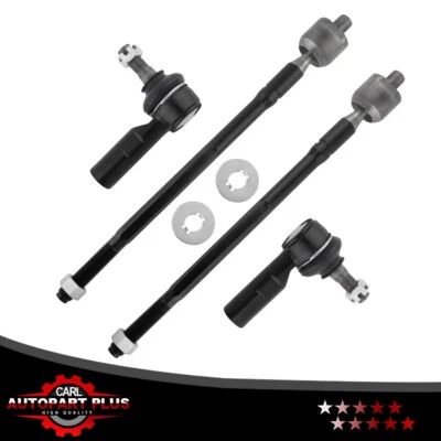 Complete Front Inner & Outer Tie Rods Kit for Geo Chevrolet Prizm Toyota Corolla - Image 1 of 4