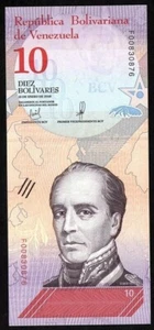 VENEZUELA 10 BOLIVARES NOTE 2018 UNC BANKNOTE WORLD PAPER MONEY (P-NEW) - Picture 1 of 2