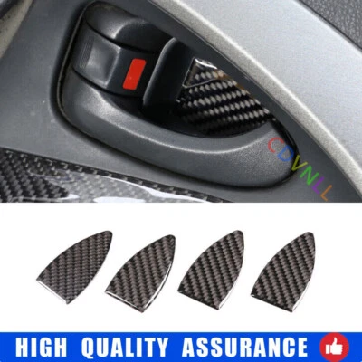 Tazón de puerta interior de fibra de carbono real para Toyota RAV4 2006-2012 4* Foto 1 de 4