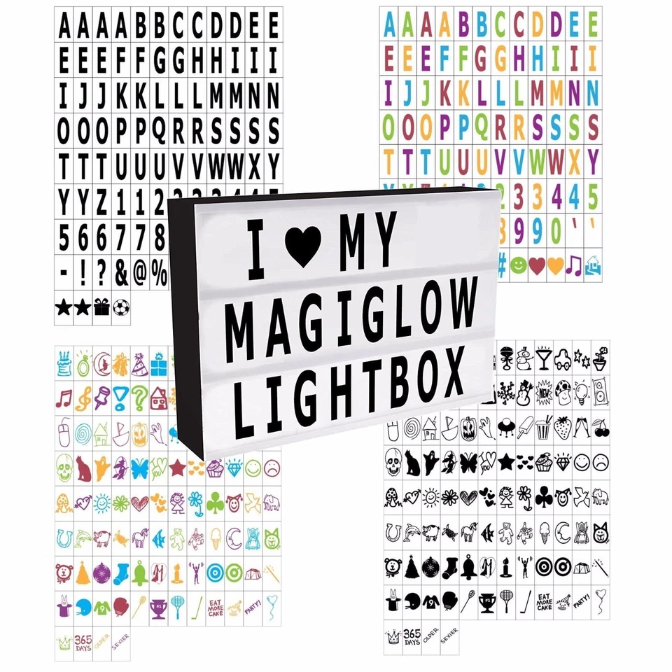 MagiGlow 100 Extra Letters Numbers Symbols Packs for Cinematic Cinema Light Box - image 1 of 1