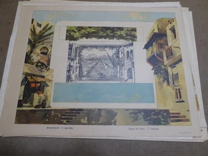 ORIGINAL VINTAGE C1900 TOY THEATER JF SCHREIBER GERMANY SUEZ CANAL - Photo 1 sur 2