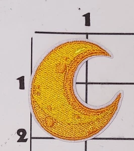 Crescent Moon Patch Iron On Embroidered Costume Cosplay Upcycle - Picture 1 of 1