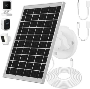 7W Solar Panel for Ring Camera, USB Ring Solar Panel for Security Camera with DC - Picture 1 of 7