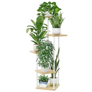 White Plant Stand Indoor 5 Tier Plant Shelf for Multiple Plants Corner Flower... - Picture 1 of 6