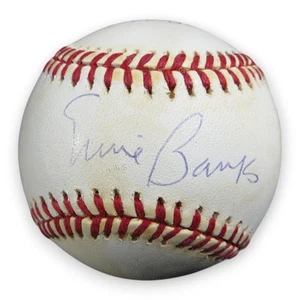 Ernie Banks Signed Autographed NL Baseball Cubs "Let's Play Two" JSA CB08255 - Picture 1 of 4