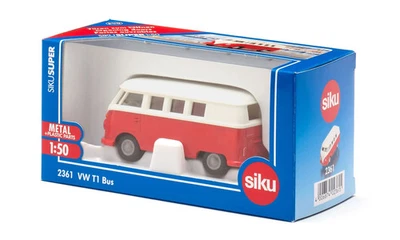 SIKU 2361 - modellino 1:50- VW T 1 BUS ROSSO/BIANCO - NUOVO - SCATOLA ROVINATA - Immagine 1 di 4