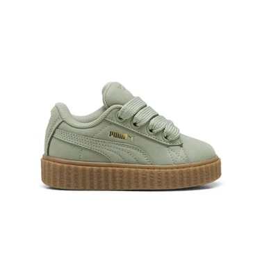Tenis verdes PUMA Fenty X Creeper tono tierra graso con cordones niños pequeños Cas Foto 1 de 4