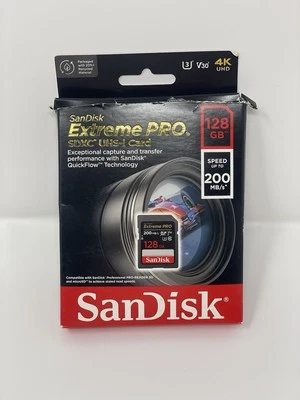 SanDisk 128GB Extreme PRO SDHC And SDXC UHS-I Memory Card - SDSDXXD-128G-GN4IN - Image 1 of 3