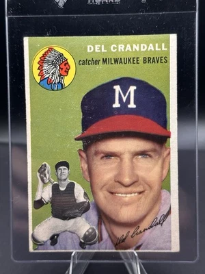 1954 Topps #12 Del Crandall Milwaukee Braves Foto 1 de 2