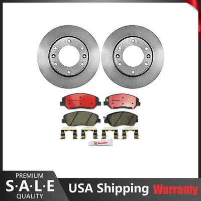 For Hyundai Entourage Kia Sedona Brembo Front Brake Kit Ceramic Pads Disc Rotors - Image 1 of 4