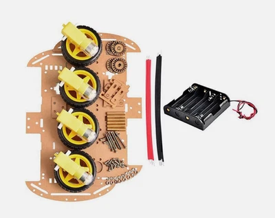 4-wheel Smart Robot Car Chassis Kits HC-SR04 for Sonic Module DIY Tool - Image 1 of 4