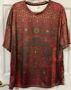 Ladies Short Sleeve Pullover Shirt Size 4XL Red NWOT - Picture 1 of 5