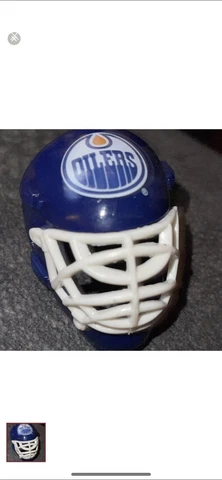 Edmonton Oilers Mini Goalie Helmet Nhl Plastic Small New Cover