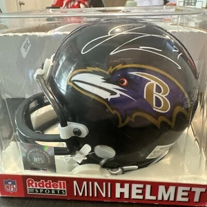 Jamal Lewis Baltimore Ravens Autographed Mini Helmet Topps COA - Picture 1 of 7