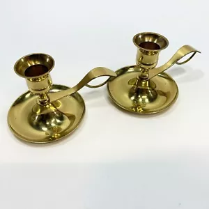 Coppia Vintage Portacandele Ottone Ottone Giappone - Foto 1 di 3