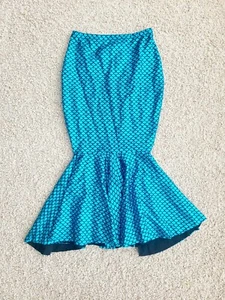 Mermaid Maxi Skirt Costume Metallic Shiny Halloween Role Play Blue Sexy Sz S/M - Picture 1 of 6