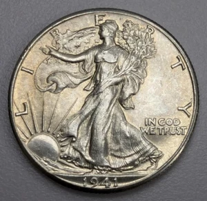 1941 Walking Liberty Half Dollar US Coin - Picture 1 of 6