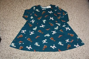 Girls NWT Hanna Andersson Twirl Pocket Dress 140 Dogs Poodle Dalmatian Dachshund - Picture 1 of 3