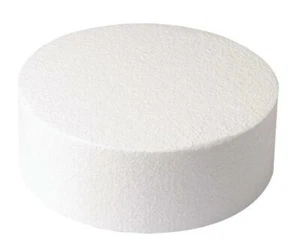 Polystyrene Cake Dummy 12" Round Straight Edge 3" Deep Foam Model Sugarcraft - Picture 1 of 1