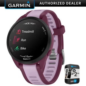 Garmin Forerunner 165 Music Smart Sport Watch, Berry + Lilac w/ Warranty Bundle - Picture 1 of 10