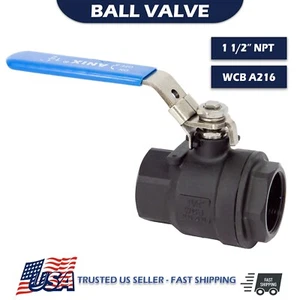 1-1/2" Ball Valve Full Port 2000 WOG Threaded Female NPT Carbon Steel 2000 psi - Picture 1 of 3