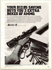 MARLIN RIFLE BOXES OF AMMO Vintage 1970's 8.25" X 11" Magazine Ad M11