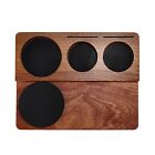 Espresso Coffee Tool Organizer with Wood Portafilter Holder and Tamper Stand