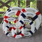 Welcome Aboard Nautical Life Ring Lifebuoy Boat Wall Hanging Home Decoration New