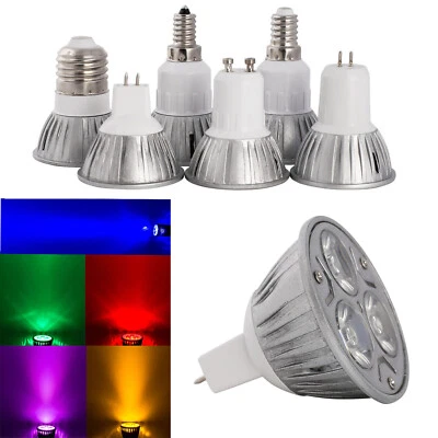 Multicolor Light Dimmable LED Spotlight Bulbs MR16 GU10 E14 E27 GU5.3 110V 220V - Image 1 of 4