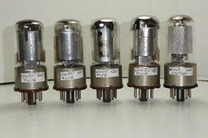 6SK7GT FIVRE BASE METALLO VALVOLE ANNI 50-80 TESTATE CON PV HICKOK USM118 - Foto 1 di 2