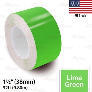 1-1/2" Vinyl Pinstriping Pin Stripe Styling Tape Decal Sticker 38mm LIME GREEN - Picture 1 of 13