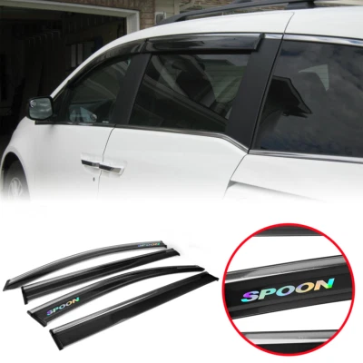 窗帘适用于 11 - 17 本田奥德赛护罩遮阳偏转器带镀铬装饰 — 第 1/4 张图片