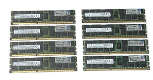 128GB (8x16GB) SAMSUNG M393B2G70QH0-YK0 DDR3 1600 MHz PC3L-12800R ECC Server RAM - Bild 1 von 2