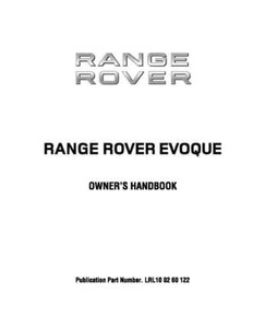 RANGE ROVER EVOQUE OWNERS MANUAL 2011-2018 NEW PRINT-FREE POST - Picture 1 of 6