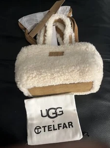 NWT Telfar+UGG Women Bag Reverse Shopper Double Handle Small Color: Natural - Picture 1 of 12