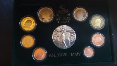 Juego de monedas Vaticano 2005 PRUEBA 1 céntimo - 2 euros Su Santidad el Papa Juan Pablo II	 Foto 1 de 4