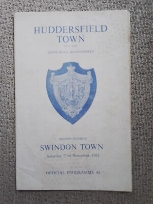 HUDDERSFIELD TOWN v SWINDON TOWN 1963/64 season. Division Two 23rd November 1963 - Image 1 of 2