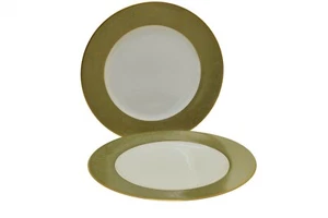 Sango Versailles 3632 White Gold Green 6 5/8" Bread Plate -Qty 2 - Picture 1 of 4