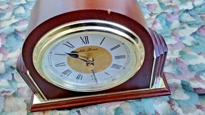 Seth Thomas Mantel Madera Reloj Cuarzo 6.25" Abrigo Estante Oficina Foto 1 de 4