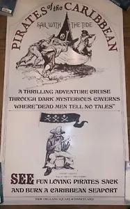 1967 Fluch der Karibik 28x48" Poster Original Style Rare 50th POTC Disney - Bild 1 von 6