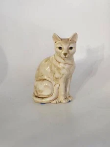Gato blanco sentado porcelana fina sin marca usado en excelente estado - Imagen 1 de 9