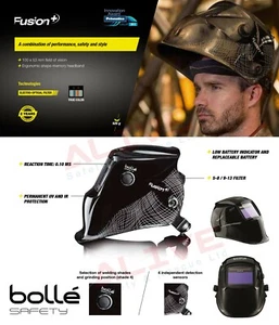Bolle FUSION+ Welding Helmet Auto Darkening Welders Arc TIG MIG MAG Grinding - Picture 1 of 8