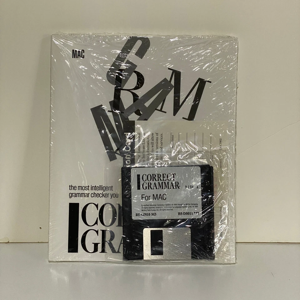 Correct Grammar for Mac OEM - Manual & 3.5 - #B5-39000 - Vintage - New Old Stock - Image 1 of 3