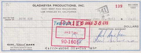 Phil Silvers signed bank check JSA Cover