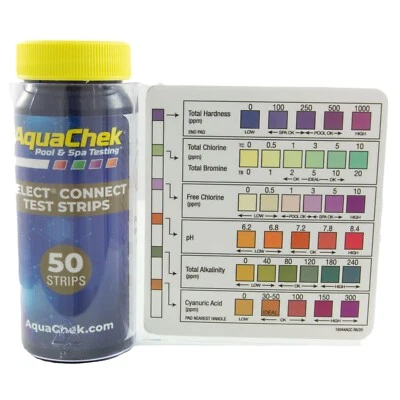 AquaChek Pool Test Strips Select, 7in1, TH, TC, TB, FC, pH, TA, CA, 50ct 541604 - Image 1 of 4
