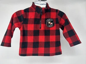 Pullover Carter's Baby Boys rojo/negro polar a cuadros "Junior Ranger" talla 18M SM9 - Imagen 1 de 11