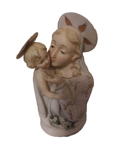 Lefton China, schöne Madonna mit Kind, 7" handbemalte Figur #KW1410N - Bild 1 von 11