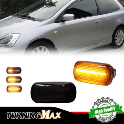 Luces de señalización lateral LED ahumadas 2 piezas luces de señal de giro para Honda Civic Si CRV Jazz Foto 1 de 4