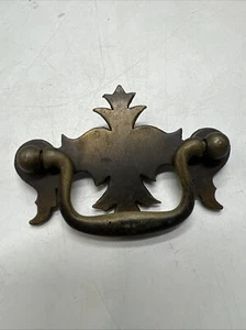 Vintage 3 in. Brass Plated Steel Bail Dresser Drawer Pull - Picture 1 of 6