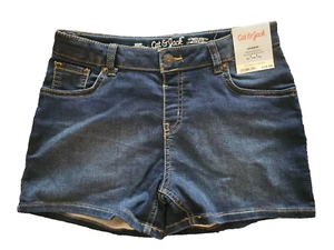 Cat & Jack Adjustable Waist Super Soft UItimate Stretch Blue Jean Shorts XL 14/1 - Picture 1 of 5